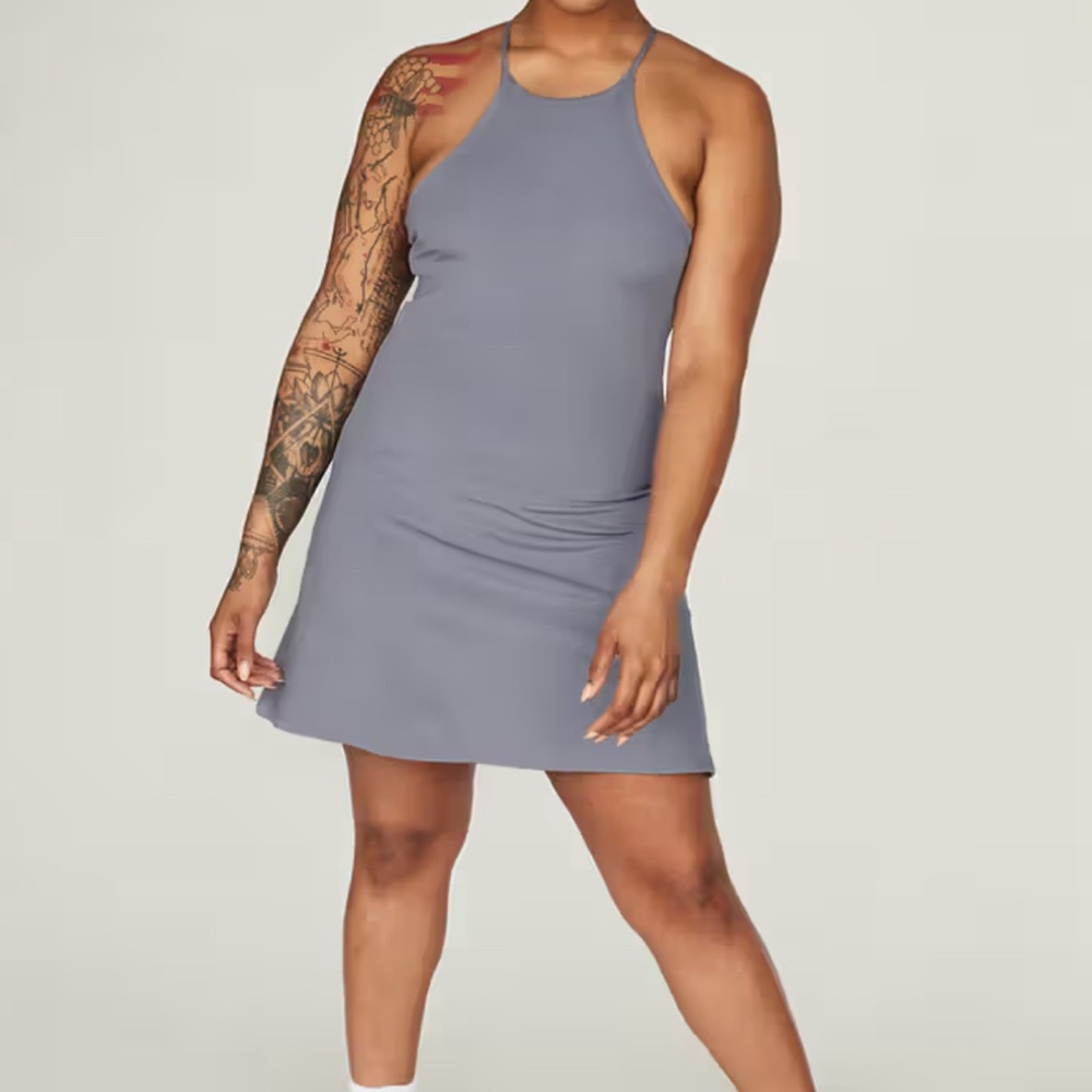 Girlfriend Collective Gray Mini Dress